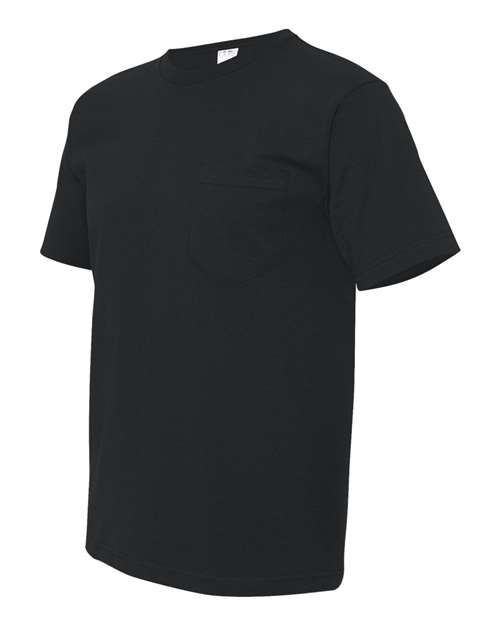 Bayside Unisex USA-Made Midweight Pocket T-Shirt thumbnail 4