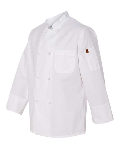Chef Designs Eight Knot Button Chef Coat with Thermometer Pocket thumbnail 4