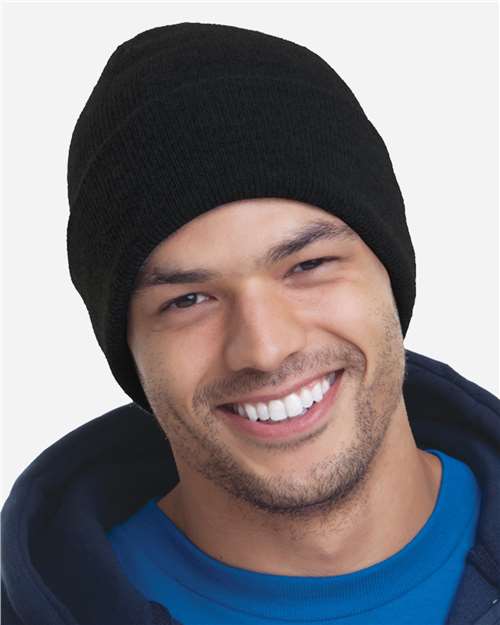 Bayside USA-Made 12'' Knit Cuffed Beanie thumbnail 2