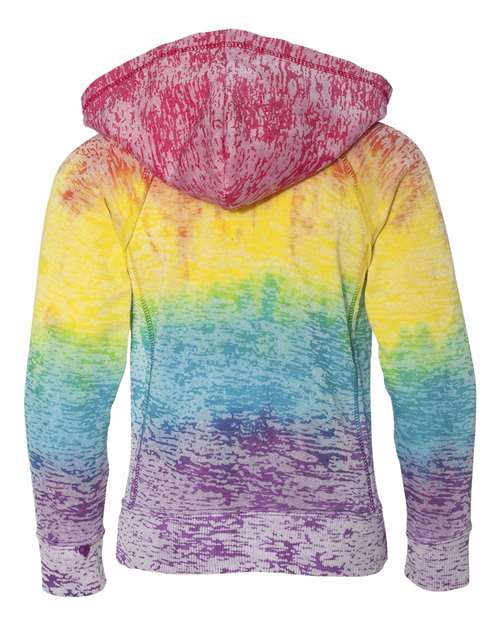 MV Sport Girls’ Courtney Burnout V-Notch Hooded Sweatshirt thumbnail 3