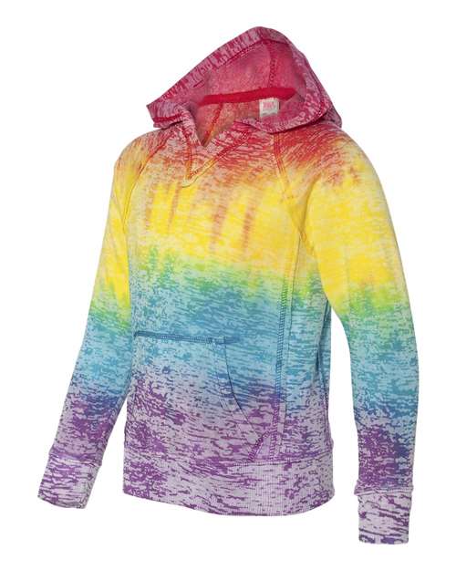MV Sport Girls’ Courtney Burnout V-Notch Hooded Sweatshirt thumbnail 4