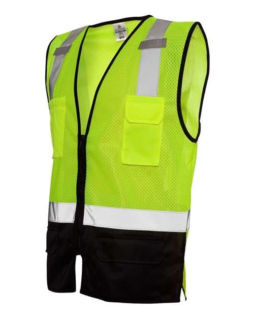 Kishigo Unisex Black Bottom Mesh Class 2 Vest thumbnail 4