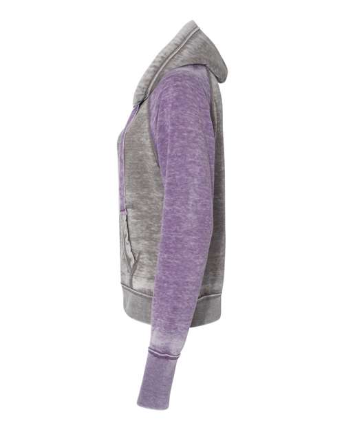 J. America Women's Zen Fleece Raglan Hooded Sweatshirt thumbnail 6