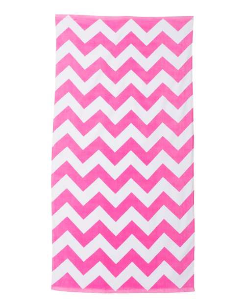 Carmel Towel Company Chevron Velour Beach Towel thumbnail 3