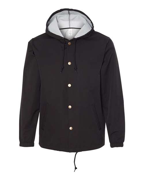 Independent Trading Co. Men's Water-Resistant Hooded Windbreaker thumbnail 3
