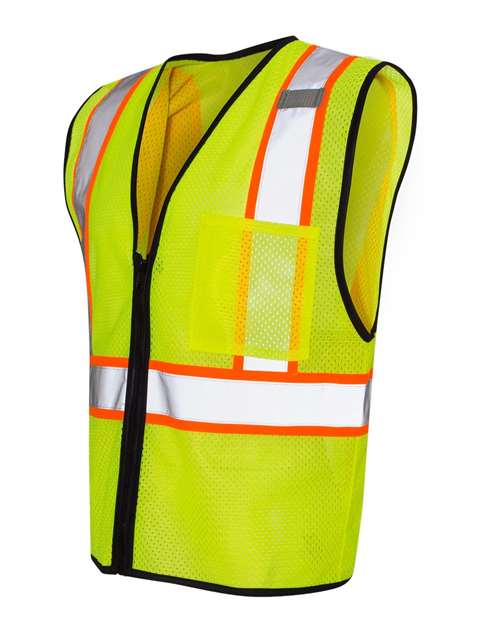 Kishigo Unisex Economy Contrasting Vest with Zippered Front thumbnail 4