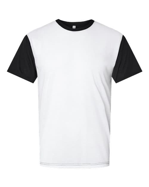 SubliVie Men's Blackout Polyester Sublimation Tee thumbnail 2