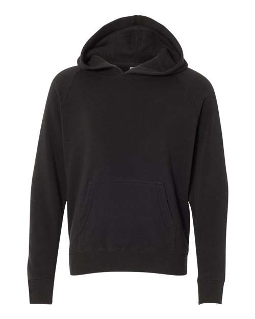 Independent Trading Co. Youth Lightweight Special Blend Raglan Hooded Sweatshirt thumbnail 3