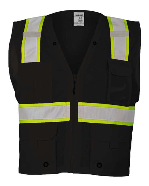 Kishigo Unisex EV Series® Enhanced Visibility Multi-Pocket Mesh Vest thumbnail 2