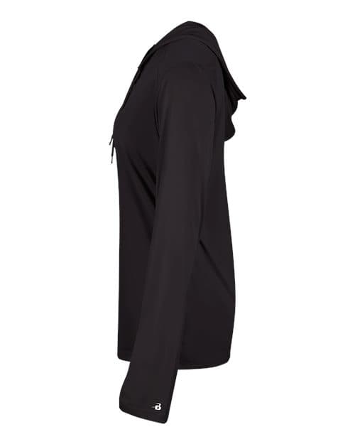 Badger Women's B-Core Long Sleeve Hooded T-Shirt thumbnail 4