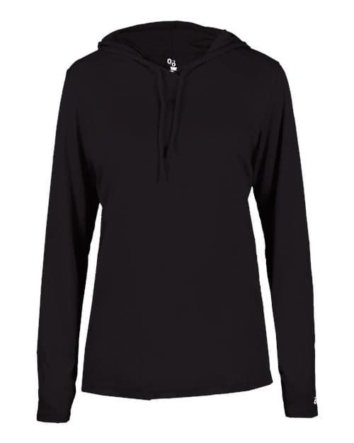 Badger Women's B-Core Long Sleeve Hooded T-Shirt thumbnail 2