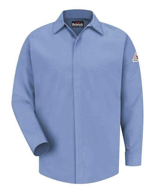 Bulwark Men's Concealed-Gripper Pocketless Work Shirt thumbnail 2