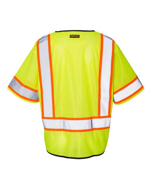 Kishigo Unisex Class 3 Mesh Zippered Vest thumbnail 4