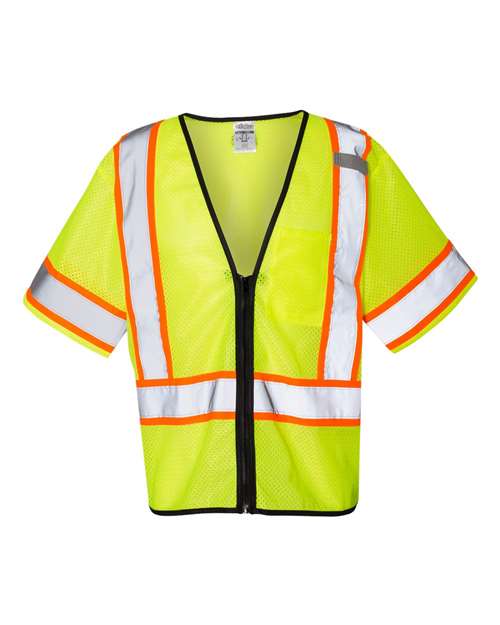 Kishigo Unisex Class 3 Mesh Zippered Vest thumbnail 3