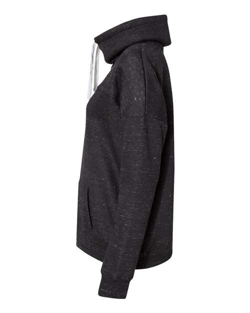 J. America Women’s Mélange Fleece Cowl Neck Sweatshirt thumbnail 6