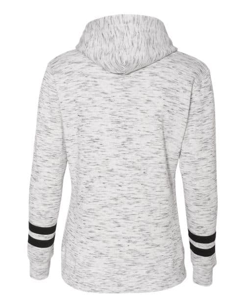 J. America Women’s Mélange Fleece Striped-Sleeve Hooded Sweatshirt thumbnail 4