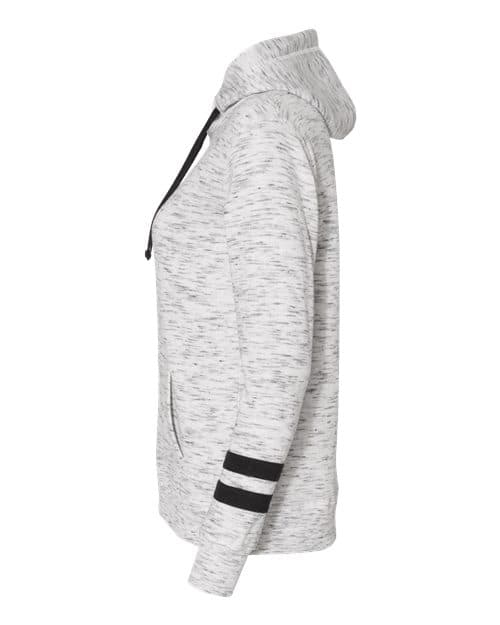 J. America Women’s Mélange Fleece Striped-Sleeve Hooded Sweatshirt thumbnail 6