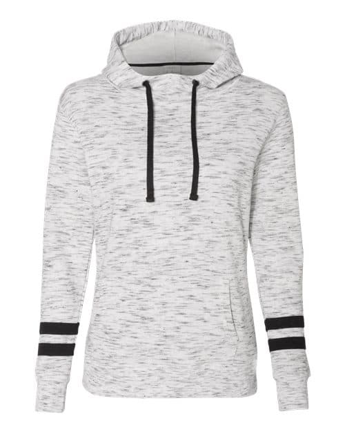 J. America Women’s Mélange Fleece Striped-Sleeve Hooded Sweatshirt thumbnail 3