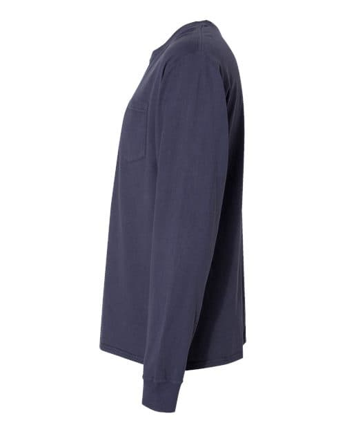 ComfortWash by Hanes Unisex Garment-Dyed Long Sleeve T-Shirt With a Pocket thumbnail 6