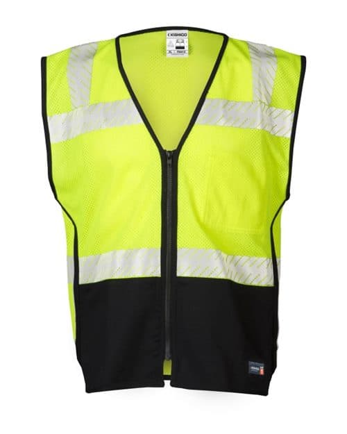 Kishigo Unisex Premium Black Series® FR Black Bottom Mesh Vest thumbnail 2