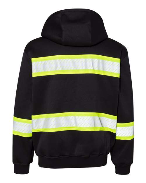 Kishigo Men's EV Series® Enhanced Visibility Full-Zip Hooded Sweatshirt thumbnail 3