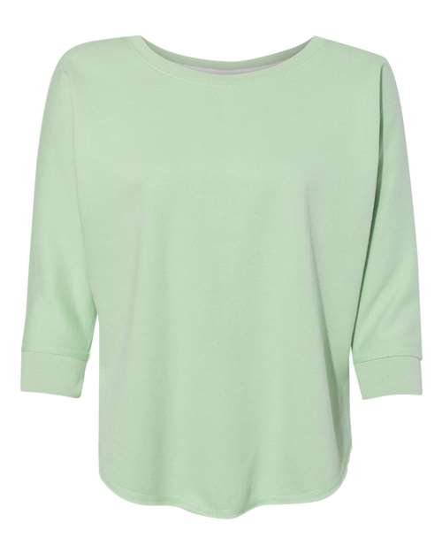 J. America Women's Lounge Fleece Dolman Crewneck Sweatshirt thumbnail 2