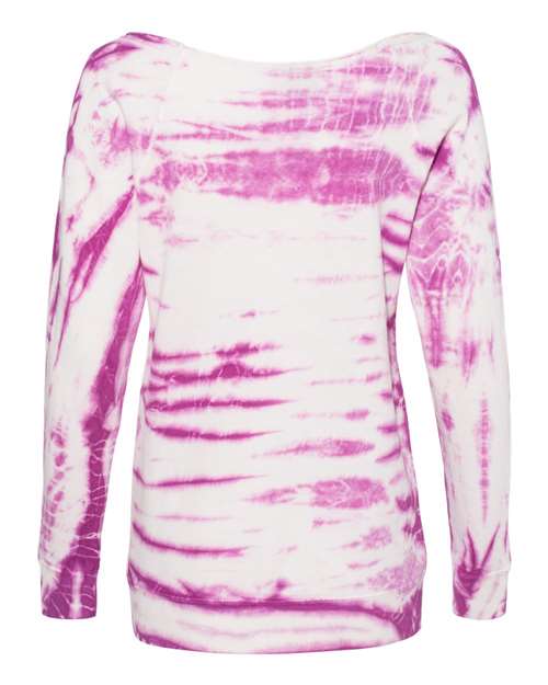 MV Sport Women's French Terry Off-the-Shoulder Tie-Dyed Sweatshirt thumbnail 3