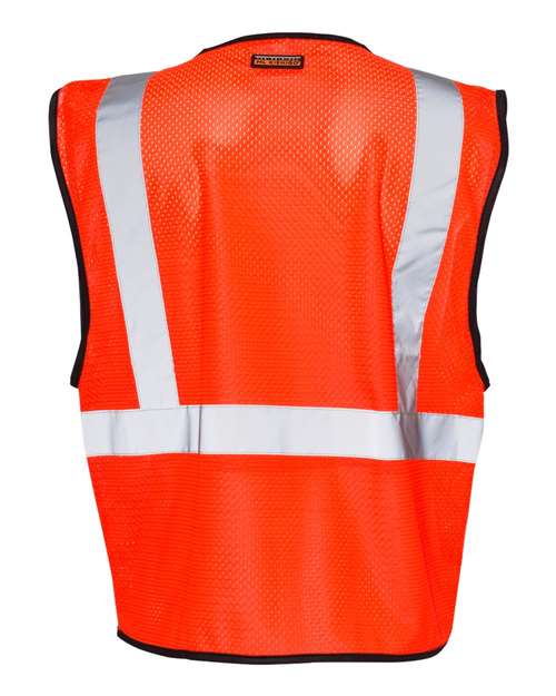 Kishigo Unisex Single Pocket Zipper Mesh Class 2 Vest thumbnail 3