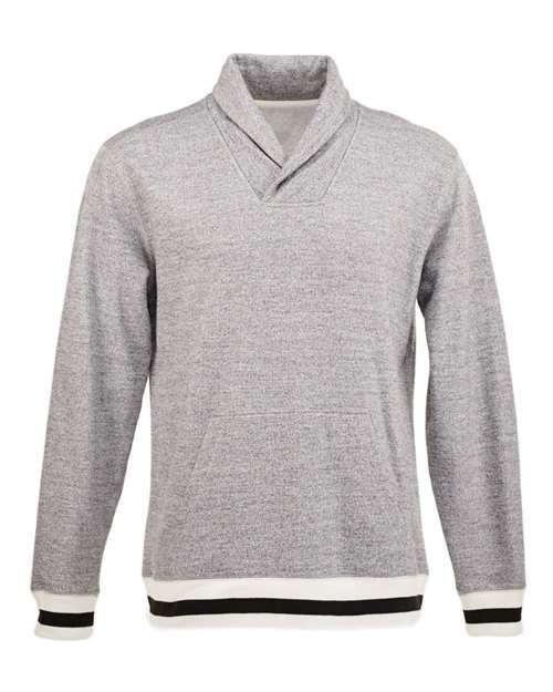 J. America Men's Peppered Fleece Shawl Collar Sweatshirt thumbnail 2
