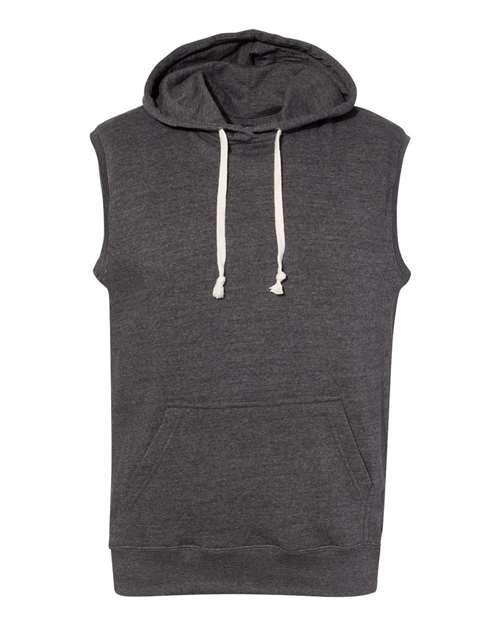 J. America Men's Triblend Sleeveless Hooded Sweatshirt thumbnail 3