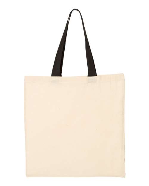 Q-Tees Economical Tote with Contrast-Color Handles thumbnail 3