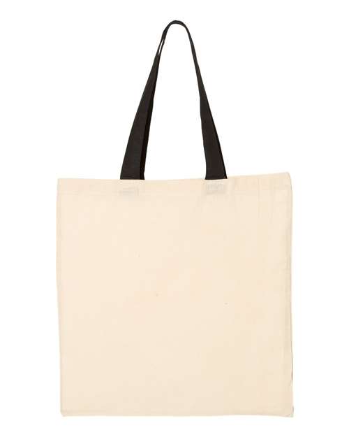 Q-Tees Economical Tote with Contrast-Color Handles thumbnail 2
