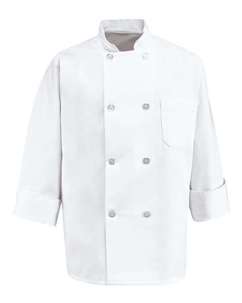 Chef Designs Eight Pearl Button Chef Coat - Tall Sizes thumbnail 2