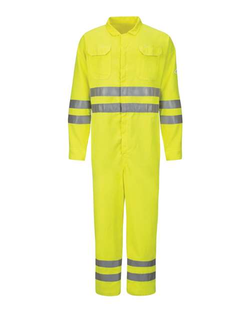 Bulwark Men's Hi-Vis Deluxe Coverall with Reflective Trim - CoolTouch® 2 - 7 oz. thumbnail 2