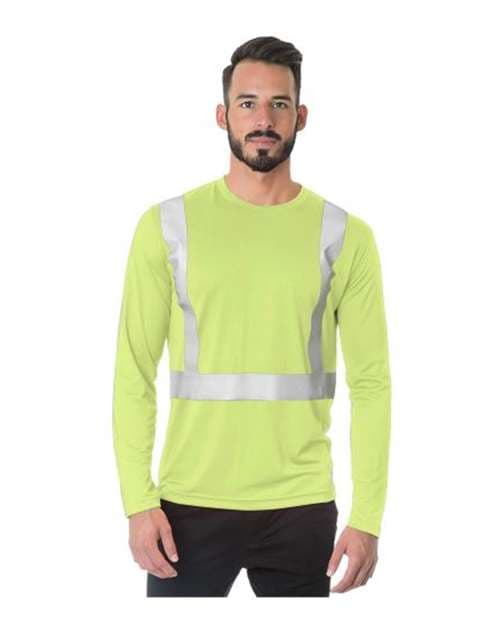 Bayside Men's USA-Made Hi-Visibility Long Sleeve Performance T-Shirt thumbnail 2
