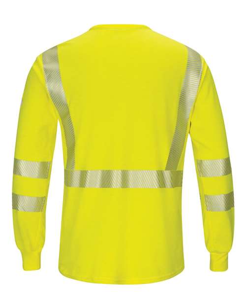 Bulwark Men's Tall Hi-Visibility Lightweight Long Sleeve T-Shirt thumbnail 3