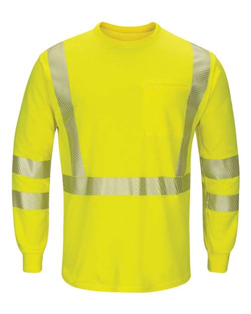 Bulwark Men's Tall Hi-Visibility Lightweight Long Sleeve T-Shirt thumbnail 2