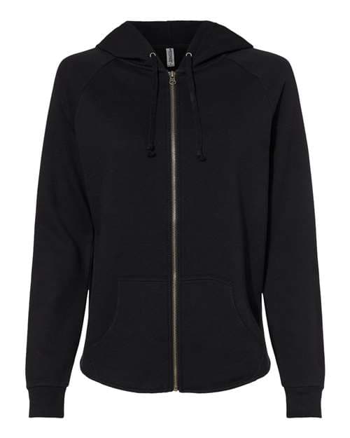 Independent Trading Co. Women's California Wave Wash Full-Zip Hooded Sweatshirt thumbnail 3