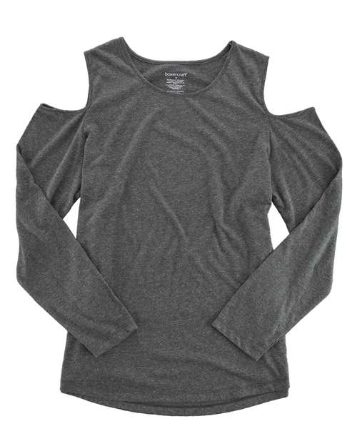 Boxercraft Women's Cold Shoulder Long Sleeve T-Shirt thumbnail 2