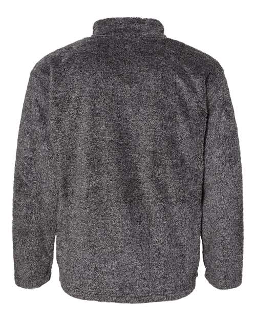 J. America Unisex Boundary Shag Frosty Sherpa Quarter-Zip Pullover thumbnail 3