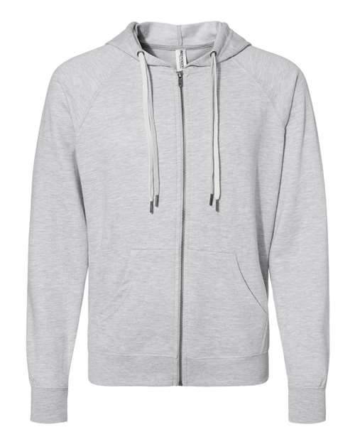 Independent Trading Co. Unisex Icon Lightweight Loopback Terry Full-Zip Hooded Sweatshirt thumbnail 3
