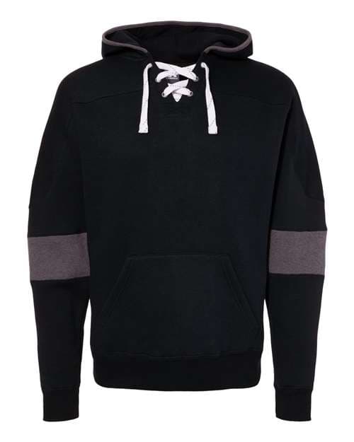 J. America Men's Sport Lace Colorblocked Fleece Hooded Sweatshirt thumbnail 3