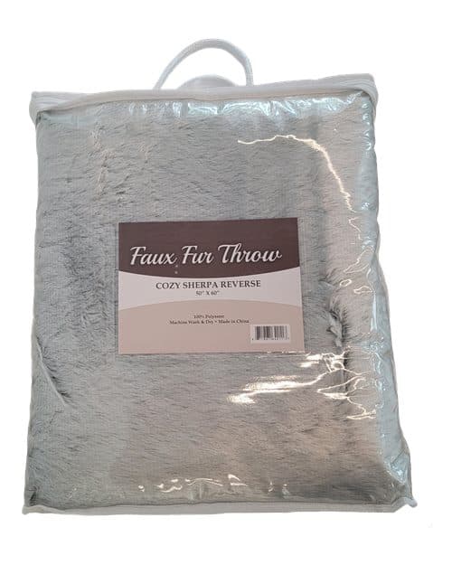 Alpine Fleece Faux Fur Throw Blanket thumbnail 2