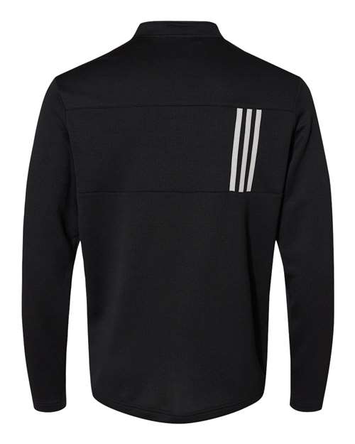 Adidas Men's 3-Stripes Double-Knit Quarter-Zip Pullover thumbnail 4