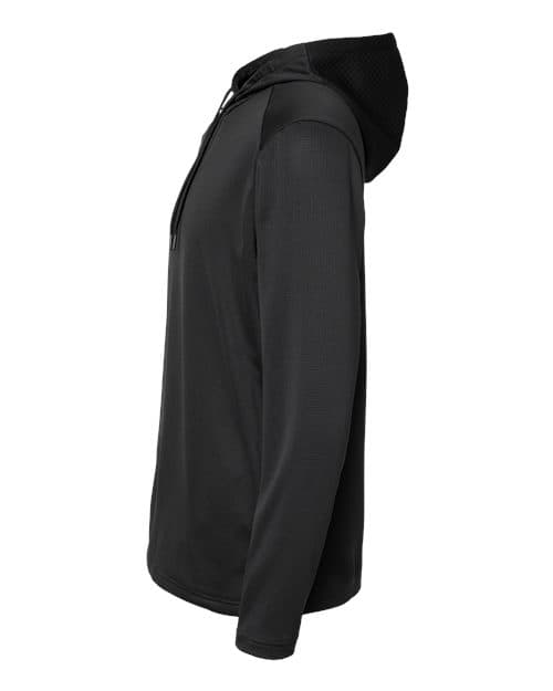 Adidas Men's Textured Mixed Media Midweight Hooded Sweatshirt thumbnail 6