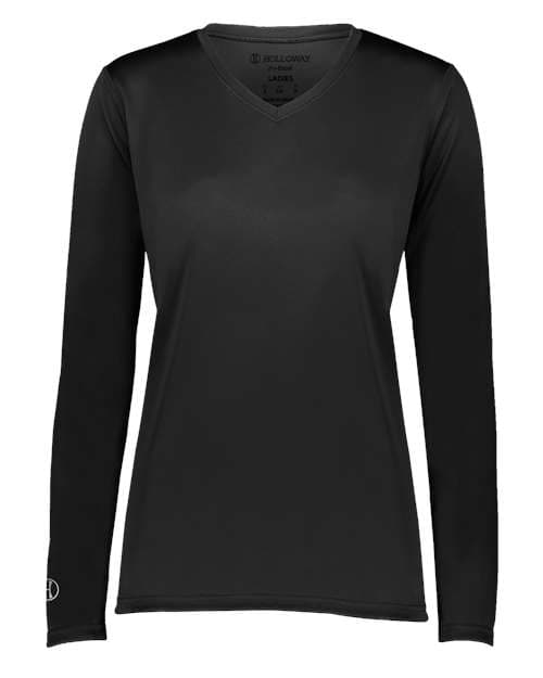 Holloway Women's Momentum Long Sleeve V-Neck T-Shirt thumbnail 2