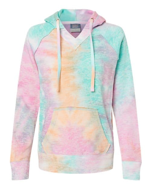 MV Sport Women’s Courtney Burnout V-Notch Hooded Sweatshirt thumbnail 3