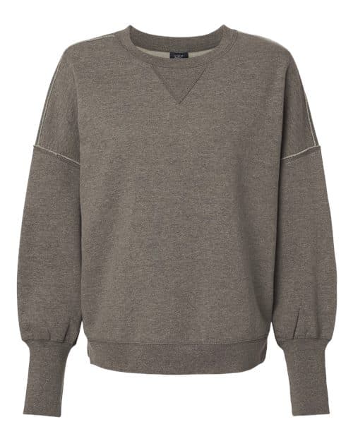 MV Sport Women's Sueded Fleece Crewneck Sweatshirt thumbnail 3