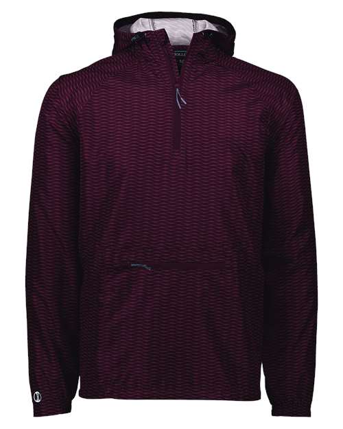 Holloway Men's Range Hooded Packable Quarter-Zip Jacket thumbnail 2