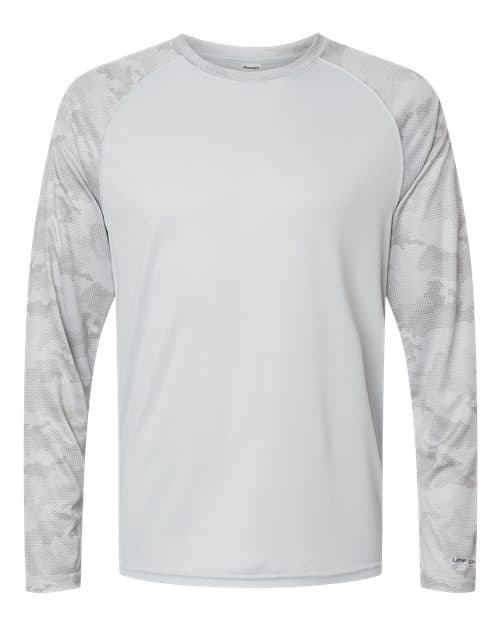 Paragon Unisex Cayman Performance Camo Colorblocked Long Sleeve T-Shirt thumbnail 3